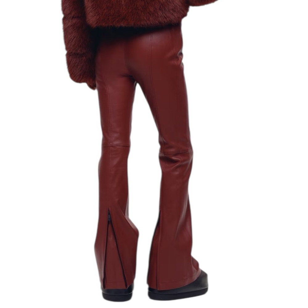 Perfect Moment H&M NWT 
Burgundy boot-cut genuine leather pants - Picture 6 of 14